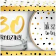 szklanka zlote kropki 30 urodziny z podkladka bgtech 270 ml