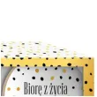 szklanka zlote kropki 50 urodziny z podkladka bgtech 270 ml