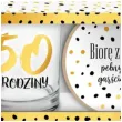 szklanka zlote kropki 50 urodziny z podkladka bgtech 270 ml