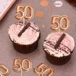 szpilki drewniane 50 urodziny glitz glamour rozowo zlote neviti 20 szt
