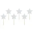 szpilki drewniane jednorozec gwiazdki partydeco 11 5cm 6 szt