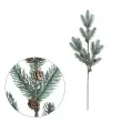 sztuczny kwiat galazka iglasta z szyszkami bomm 73 cm