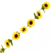 sztuczny kwiat girlanda sloneczniki zolty chaks 220 cm
