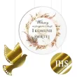 tablica powitalna i zawieszki boho zlote dekoracje na komunie girlanda 29 cm