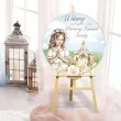 tablica powitalna komunia swieta dziewczynka i kosciol dekoracja sali powitanie gosci 39 5 cm