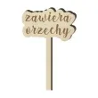 tabliczka candy bar zawiera orzechy drewniana 13 cm 4 szt
