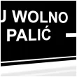 tabliczka informacyjna znak bhp na drzwi tu wolno palic czarny palarnia 20x10 cm