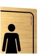 tabliczka informacyjna znak bhp na drzwi wc koedukacyjna zloty lazienka toaleta 10x10 cm