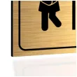 tabliczka informacyjna znak bhp na drzwi wc koedukacyjna zloty lazienka toaleta 10x10 cm