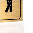 tabliczka informacyjna znak bhp na drzwi wc koedukacyjna zloty lazienka toaleta 10x10 cm