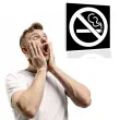 tabliczka informacyjna znak bhp na drzwi zakaz palenia czarny do urzedu restauracji 10x10 cm