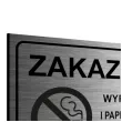 tabliczka informacyjna znak bhp na drzwi zakaz wstepu srebrny do urzedu restauracji 20x10 cm