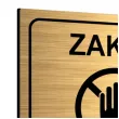 tabliczka informacyjna znak bhp na drzwi zakaz wstepu zloty do urzedu restauracji 10x10 cm