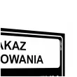 tabliczka informacyjna znak na brame zakaz parkowania teren prywatny czarny 20x10 cm