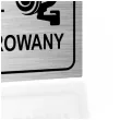 tabliczka informacyjna znak na drzwi uwaga obiekt monitorowany srebrny na brame 10x10 cm