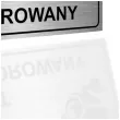 tabliczka informacyjna znak na drzwi uwaga obiekt monitorowany srebrny na brame 20x10 cm