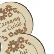 tabliczki do zdjec 12 miesiecy kwiatki drewno 80mm 15 szt