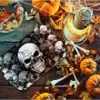 tacka czaszki halloween guirca 39x24 cm
