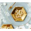 talerzyki 30th birthday zloty partydeco 6 szt