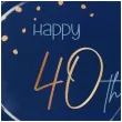 talerzyki elegant happy birthday 40 folat