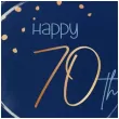 talerzyki elegant happy birthday 70 folat