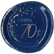 talerzyki elegant happy birthday 70 folat