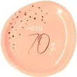 talerzyki elegant happy birthday 70 rozowe folat