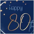 talerzyki elegant happy birthday 80 folat