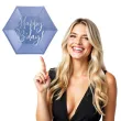 talerzyki happy birthday granatowe partydeco 6szt