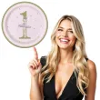 talerzyki papierowe 1 urodziny balerina kolorowe godan 23 cm 8 szt