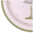 talerzyki papierowe 1 urodziny balerina kolorowe godan 23 cm 8 szt