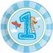 talerzyki papierowe 1 urodziny chlopca procos 23 cm 8 szt