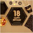 talerzyki papierowe 18 urodziny glitz glamour czarno zlote neviti 27 cm 8 szt