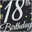 talerzyki papierowe 18th birthday 18 urodziny czarny godan 18 cm 8 szt