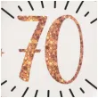 talerzyki papierowe 70 urodziny rozowe zloto bialy santex 22 5 cm 10 szt