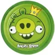 talerzyki papierowe angry birds 18 cm zielone 8 szt