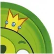 talerzyki papierowe angry birds 18 cm zielone 8 szt