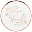 talerzyki papierowe baby shower baby in bloom amscan 24 cm 8 szt
