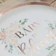 talerzyki papierowe baby shower baby in bloom amscan 24 cm 8 szt