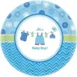 talerzyki papierowe baby shower boy amscan 18 cm 8 szt