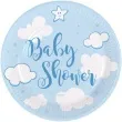 talerzyki papierowe baby shower boy blekitne folat 18 cm 8 szt