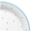 talerzyki papierowe baby shower boy gwiazdki biale blekitne maki 23 cm 8 szt