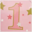 talerzyki papierowe baby shower girl cyfra 1 rozowy jix 17 5 cm