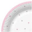 talerzyki papierowe baby shower girl gwiazdki biale rozowe maki 23 cm 8 szt
