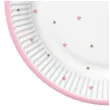 talerzyki papierowe baby shower girl gwiazdki biale rozowe maki 23 cm 8 szt