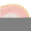 talerzyki papierowe baby shower girl serce givi 23 cm 8 szt