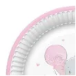 talerzyki papierowe baby shower girl slonik mix maki 18 cm 8 szt
