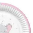 talerzyki papierowe baby shower girl slonik mix maki 18 cm 8 szt