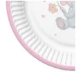 talerzyki papierowe baby shower girl slonik mix maki 18 cm 8 szt