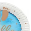 talerzyki papierowe baby shower hello boy niebieski boland 23 cm 10 szt
